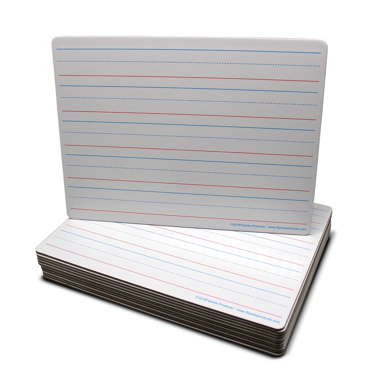 Flipside Products 9" x 12" Magnetic Lined Two-Sided Dry Erase Boards 12 Pack, White Boards, Classroom Pack, Double Sided Lapboard For Class, Reusable For Group Participation, Bulk